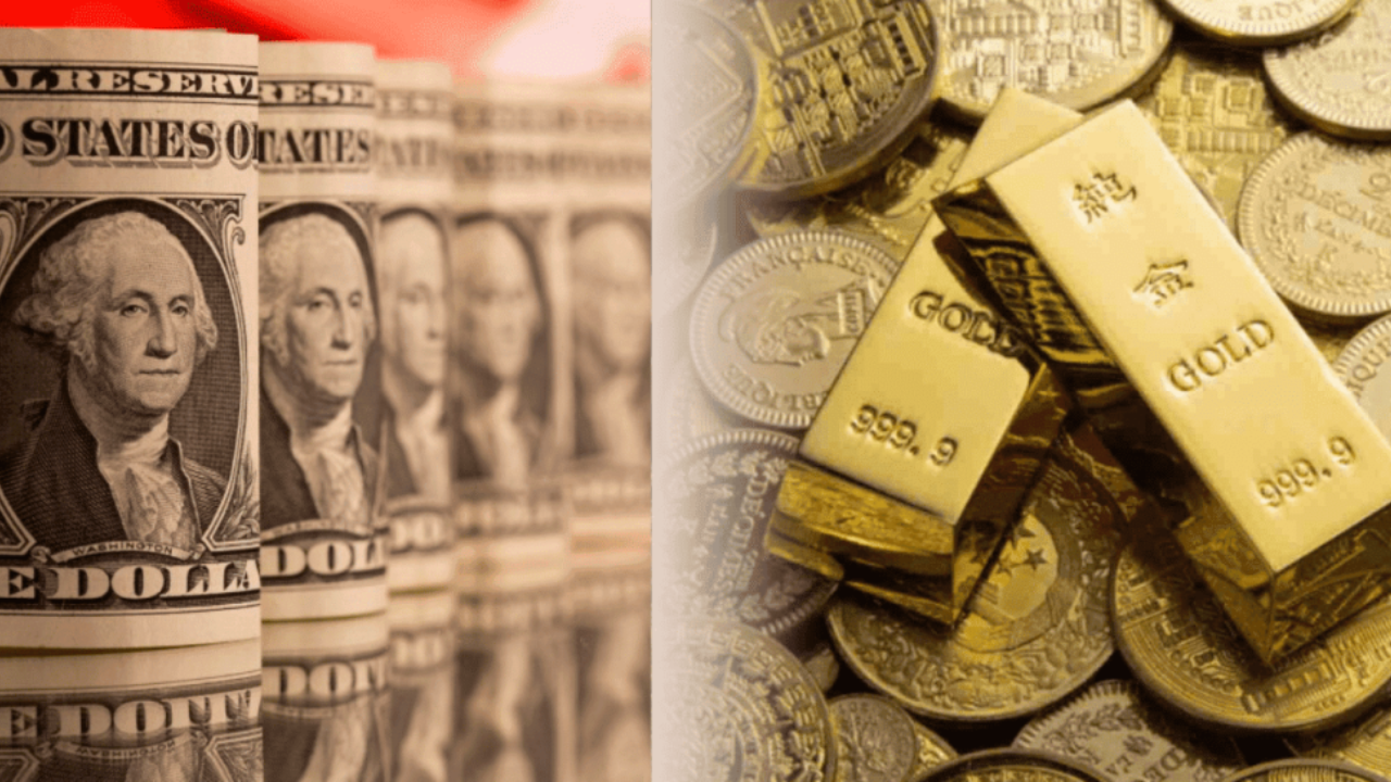 Preço do ouro em alta com queda do dólar, recuo dos rendimentos dos EUA e tensões no Oriente Médio