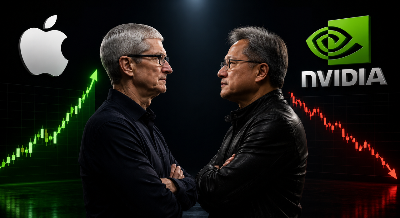 Ação da Apple em máxima histórica depois de superar a Nvidia como empresa listada mais valiosa do mundo
